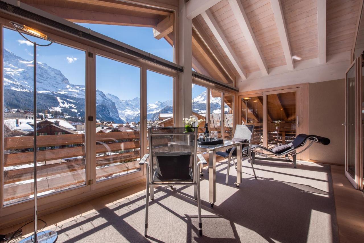 Chalet Schneehoren Penthouse Wengen Exterior foto
