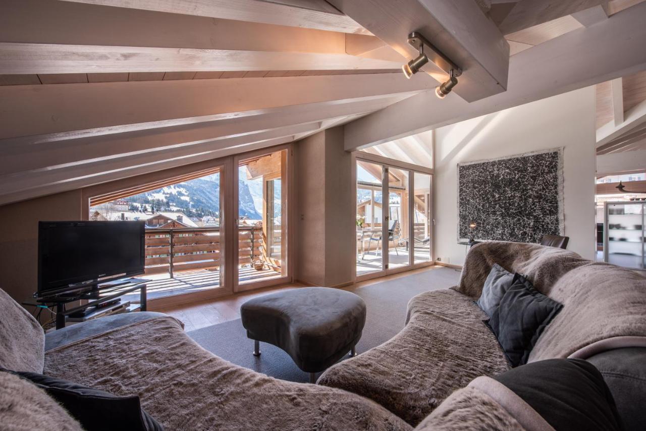 Chalet Schneehoren Penthouse Wengen Exterior foto