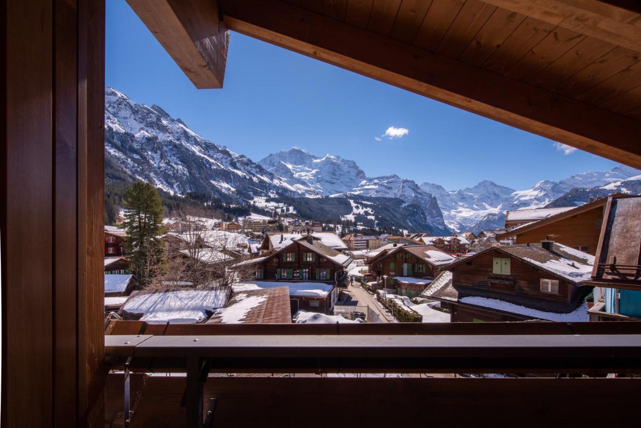 Chalet Schneehoren Penthouse Wengen Exterior foto