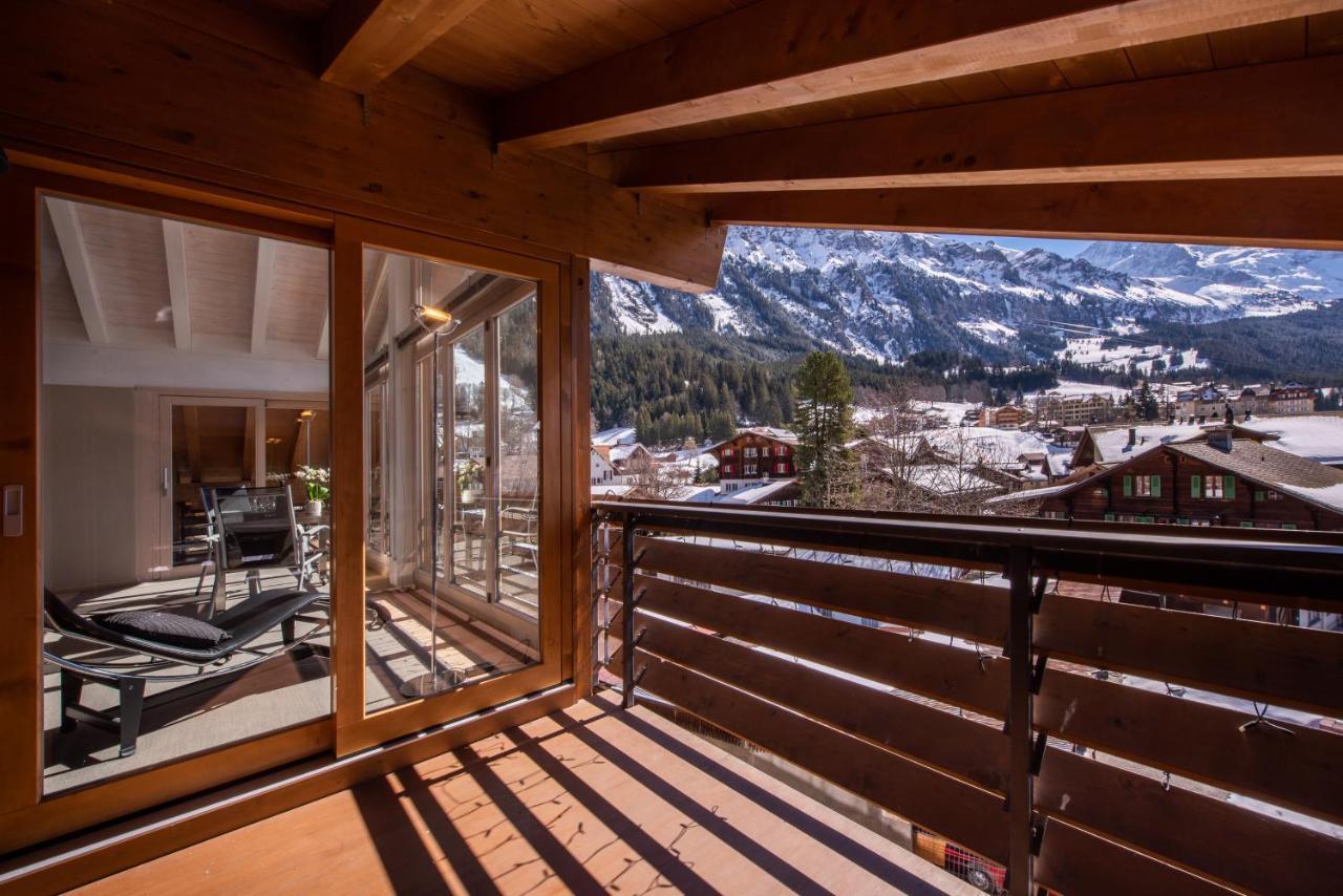 Chalet Schneehoren Penthouse Wengen Exterior foto