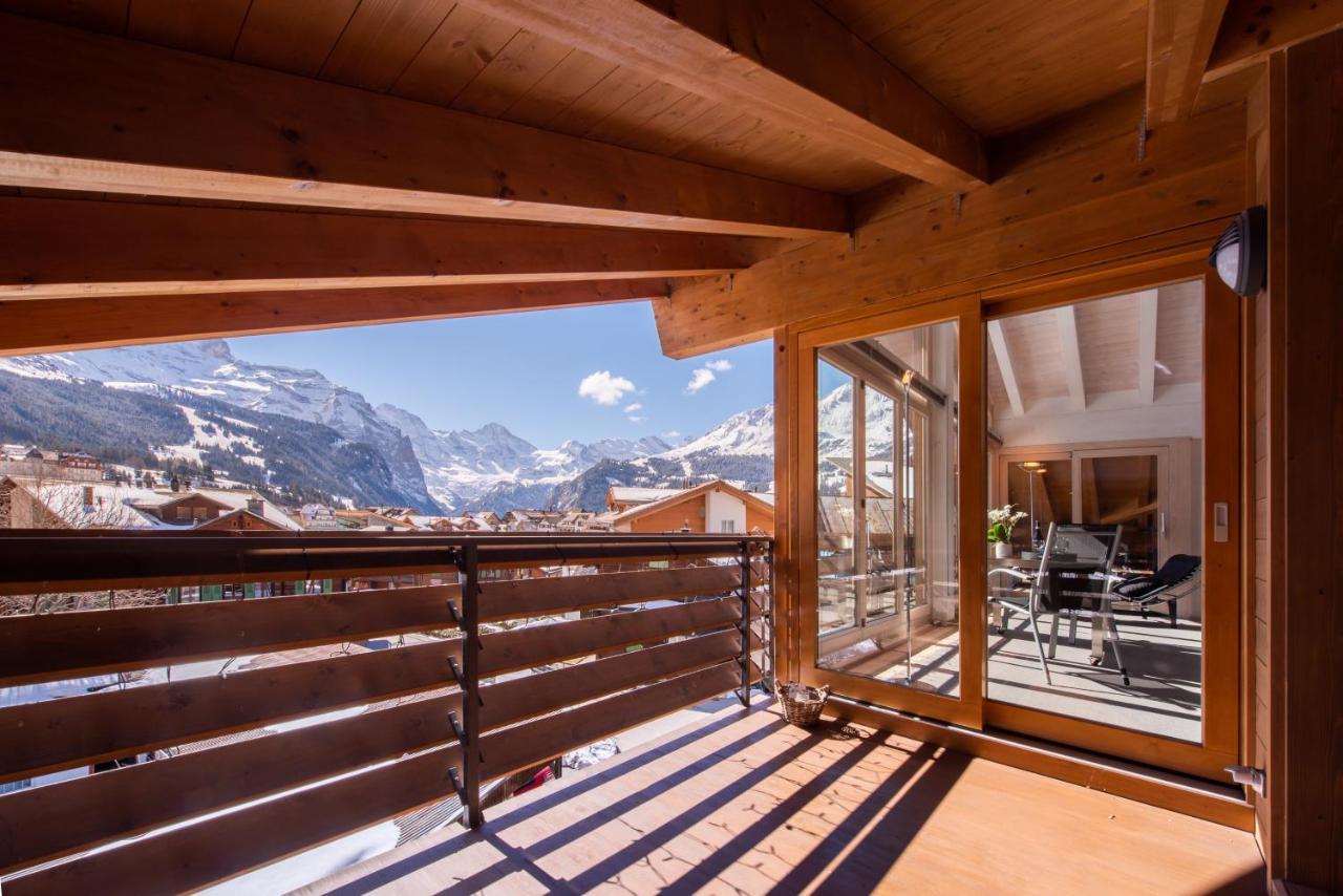 Chalet Schneehoren Penthouse Wengen Exterior foto