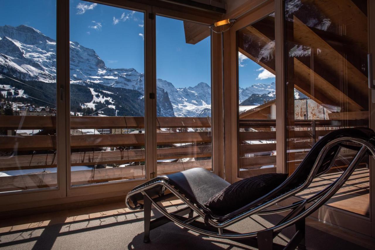 Chalet Schneehoren Penthouse Wengen Exterior foto