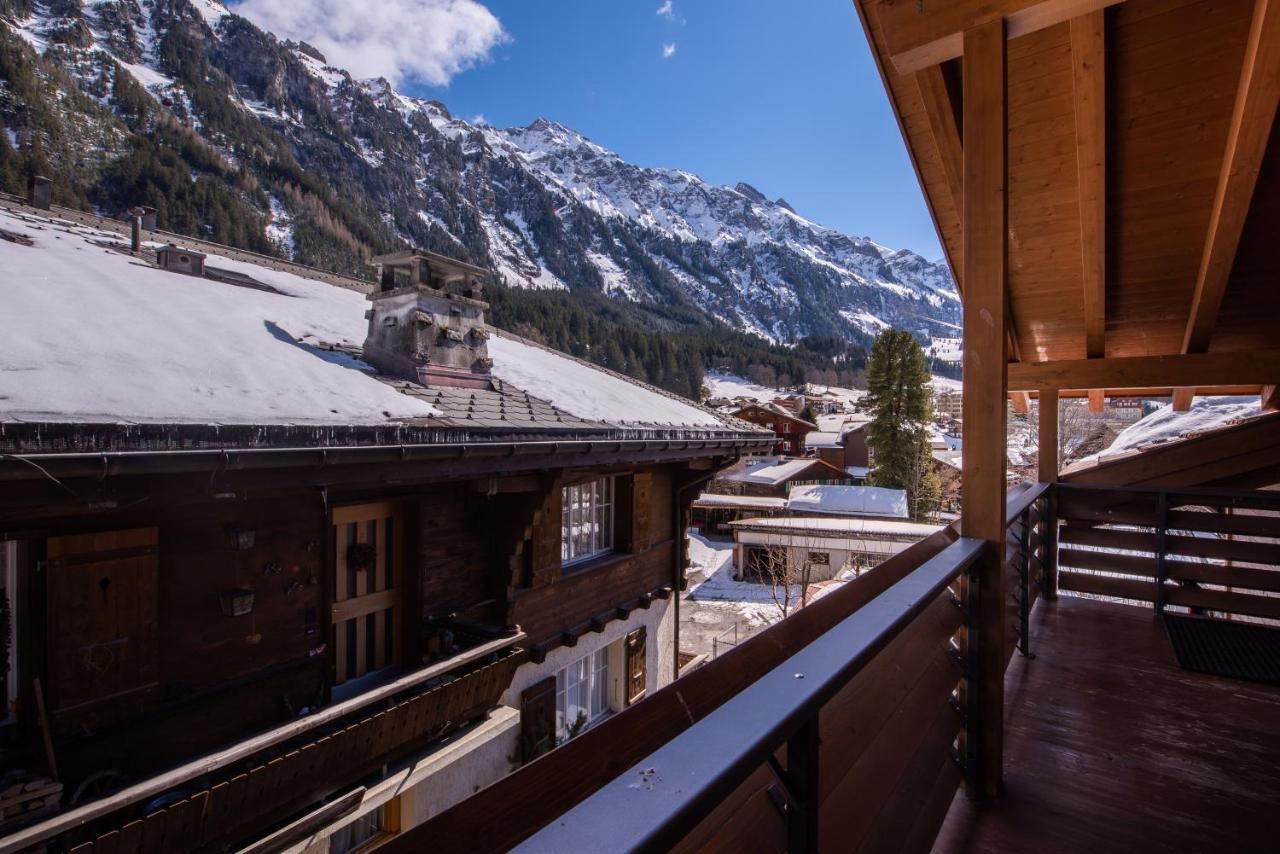 Chalet Schneehoren Penthouse Wengen Exterior foto